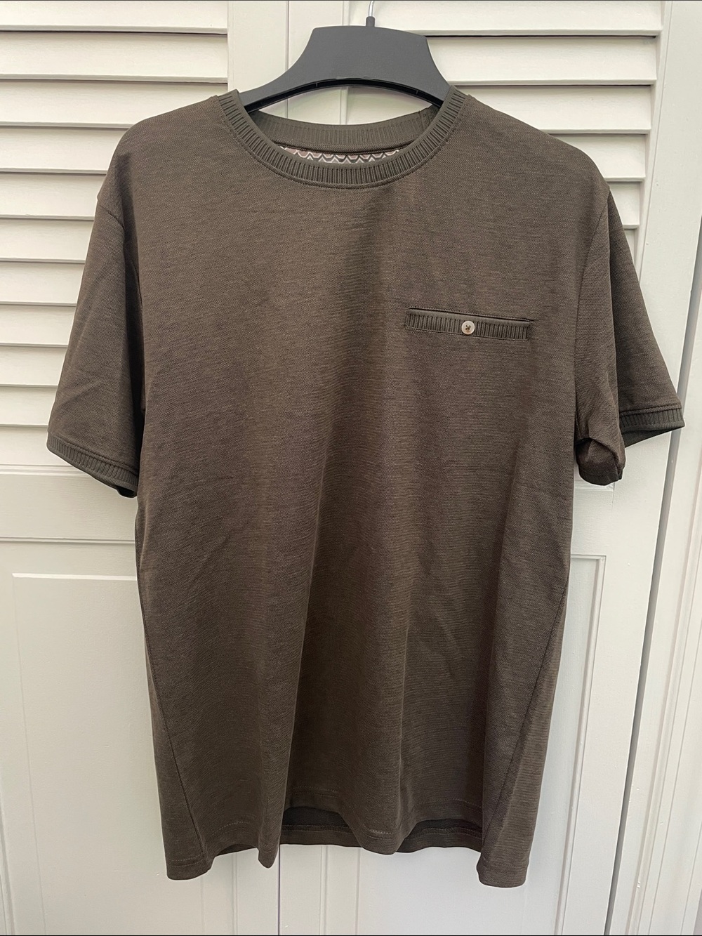 Denim & Flower Men's Short Sleeve Crewneck T-Shirt in Brown